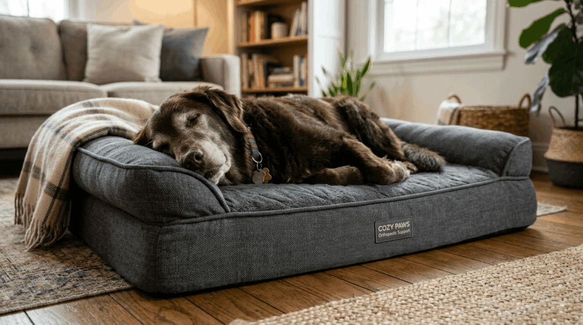 Orthopedic dog beds featuring supportive memory foam for joint health and comfort